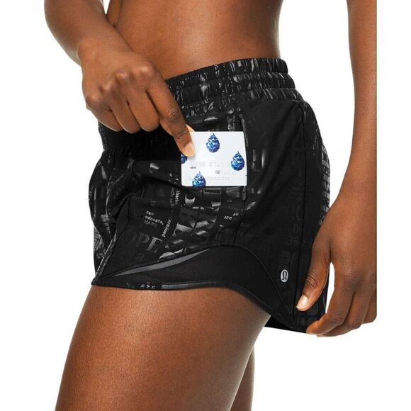 Lululemon Hotty Hot Short Low-Rise 4" *Manifesto 20YR Foil Black - Picture 6 of 10